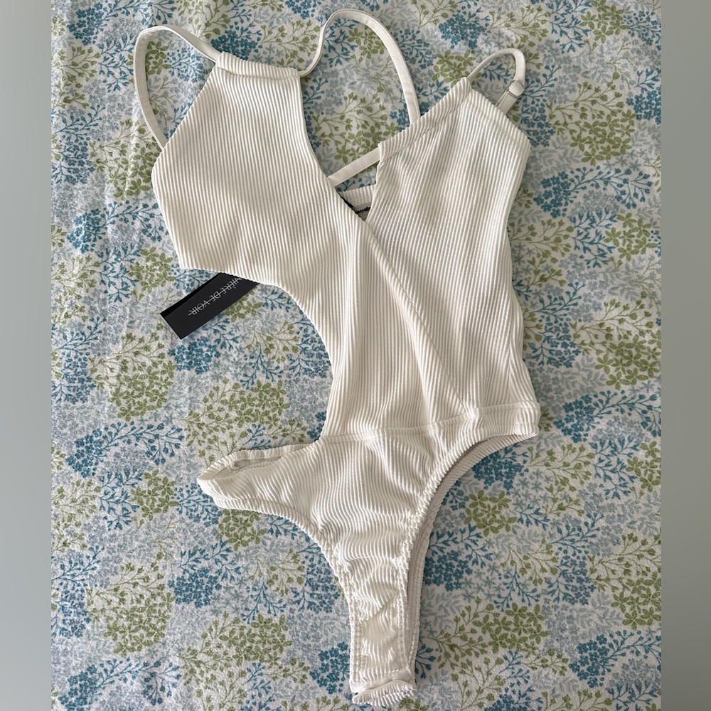 Brand new white strappy bodysuit